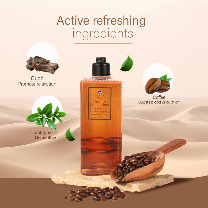 Oudh & Osmanthus Shower Gel with Exotic Aroma to Cleanse, Hydrate & Refresh Skin