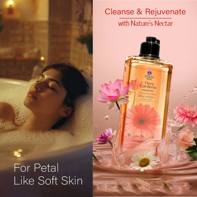 Flora Gardinia Shower Gel With Lotus & Chamomile for Refreshing and Calming Bath Experience