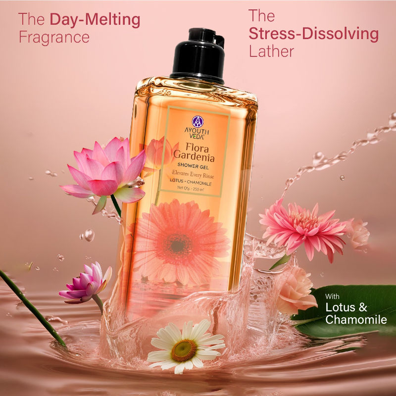 Flora Gardinia Shower Gel With Lotus & Chamomile for Refreshing and Calming Bath Experience