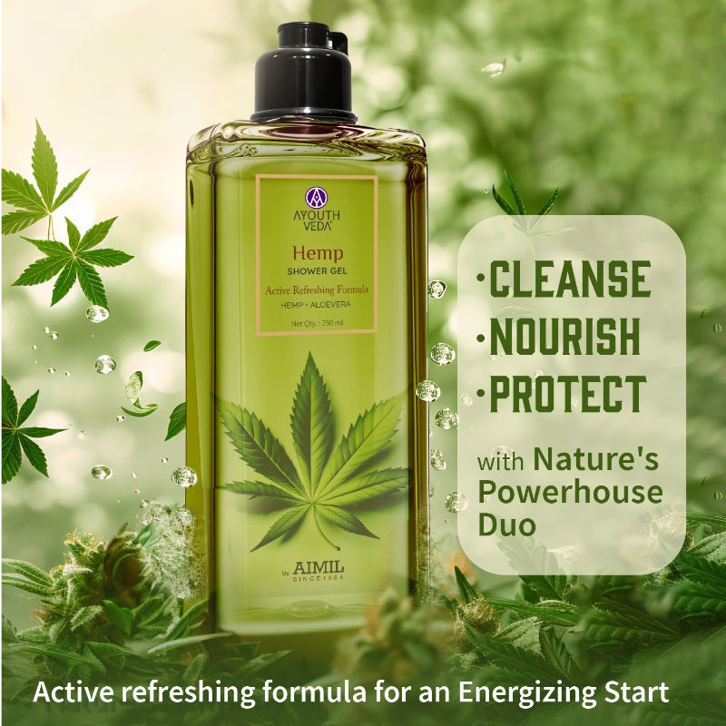 Hemp Shower Gel with Hemp & Aloe Vera to Rejuvenate & Hydrate Skin