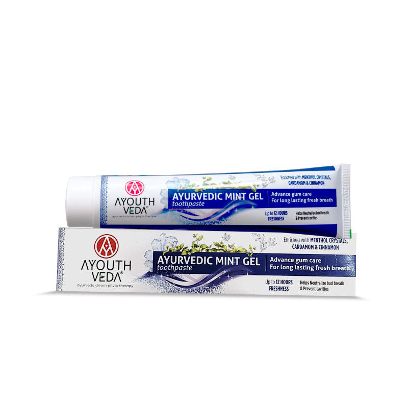 Ayurvedic Mint Gel Toothpaste with Menthol & Cardamom for Fresh Breath