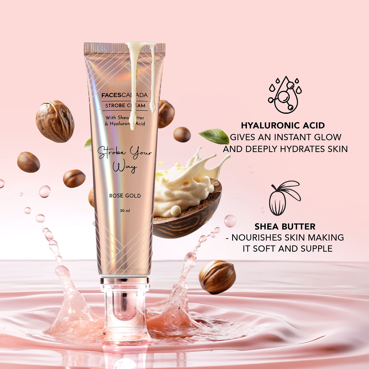 Strobe Cream Primer + Highlighter + Moisturizer With Hyaluronic Acid