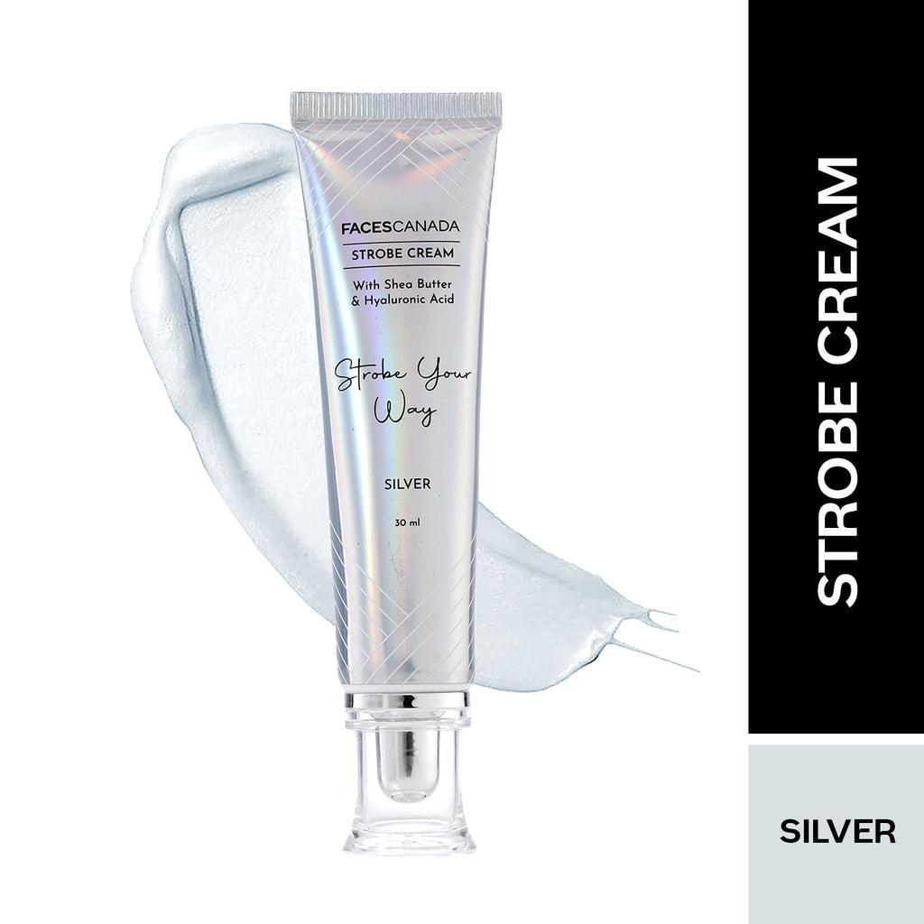 Strobe Cream Primer + Highlighter + Moisturizer With Hyaluronic Acid - Silver