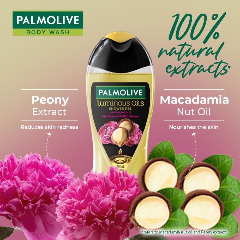 Macadamia Oil & Peony Flower Luminous Oils Invigorating, Moisturizing Body Wash
