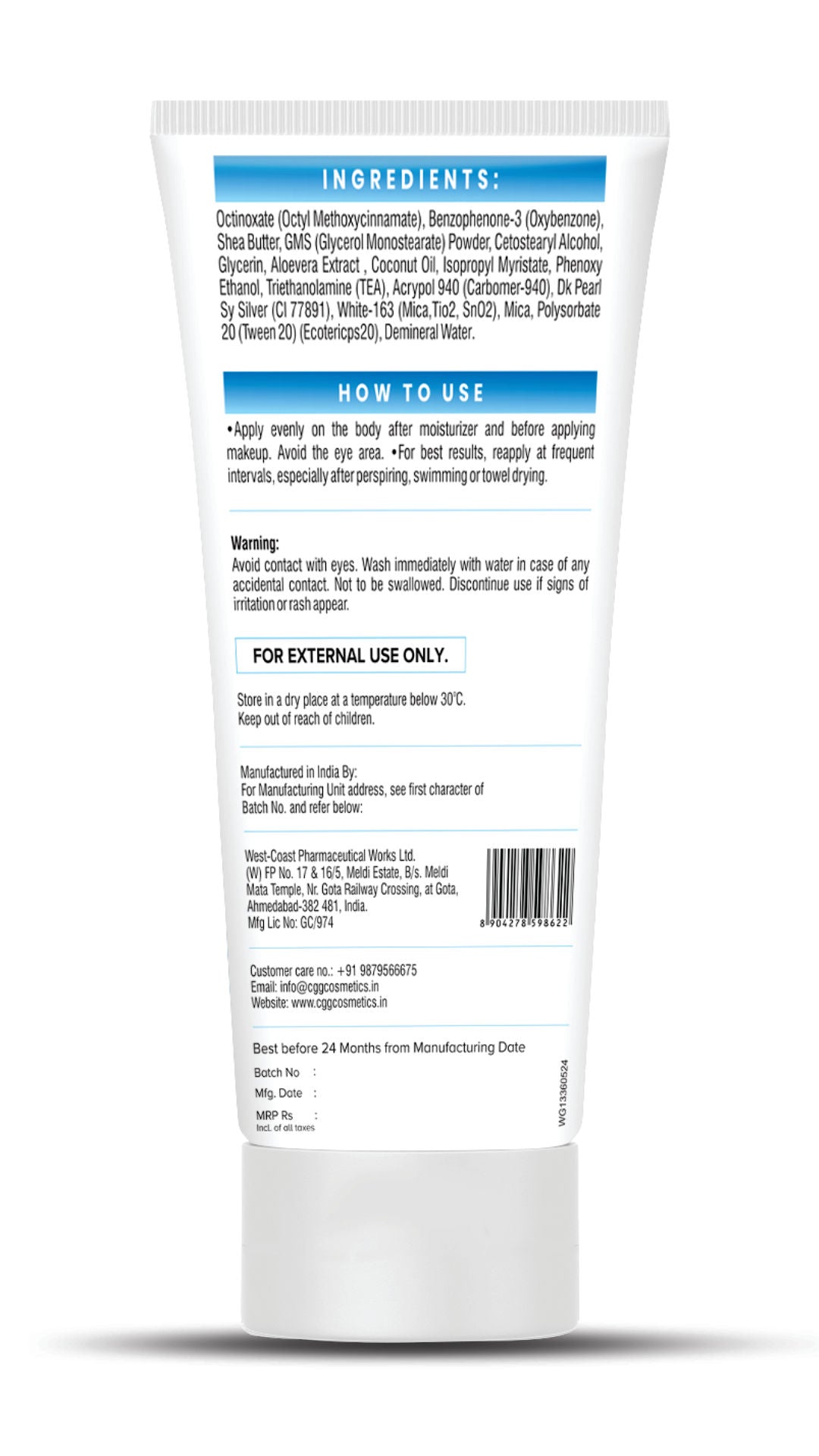 CGG Better than Bae Aqua Bomb Sunscreen With Highlighter SPF 45 PA+++ For All Skin Types