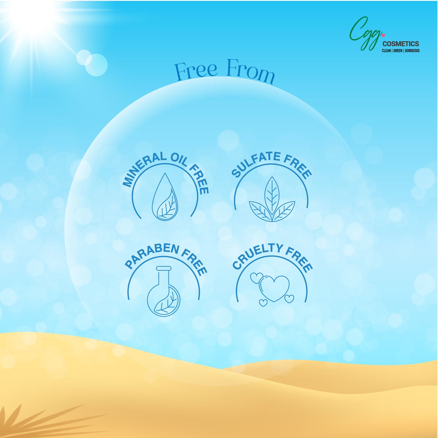 CGG Better than Bae Aqua Bomb Sunscreen With Highlighter SPF 45 PA+++ For All Skin Types