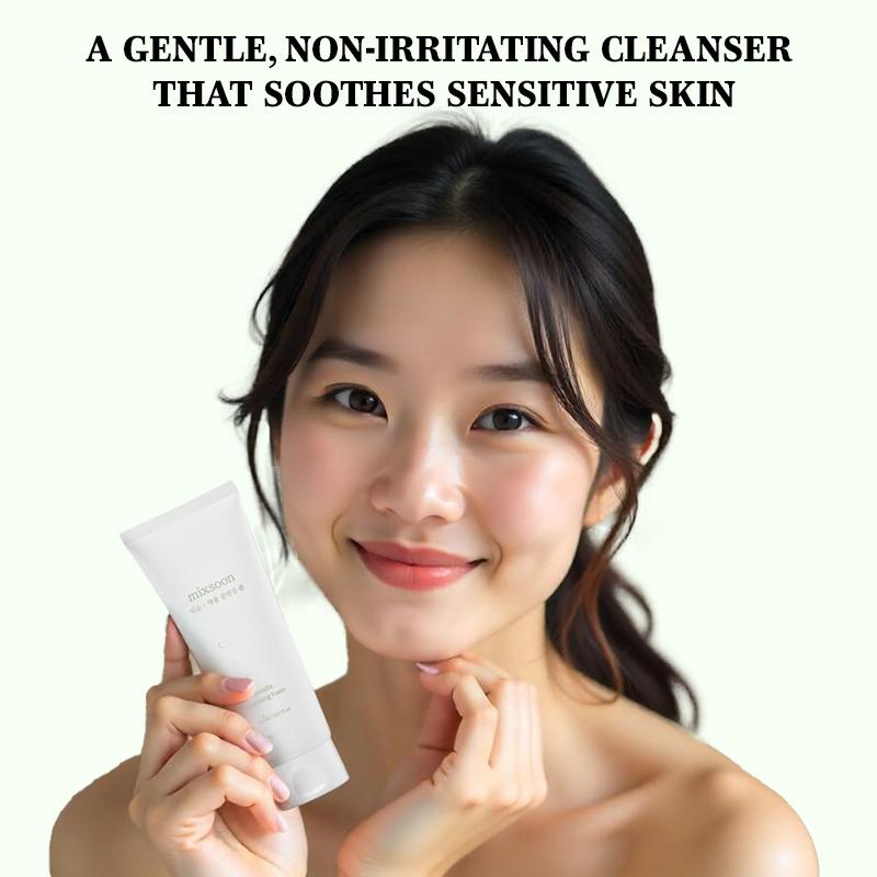 Centella Cleansing Foam, Gentle Face Wash for Redness & Acne-Prone Sensitive Skin