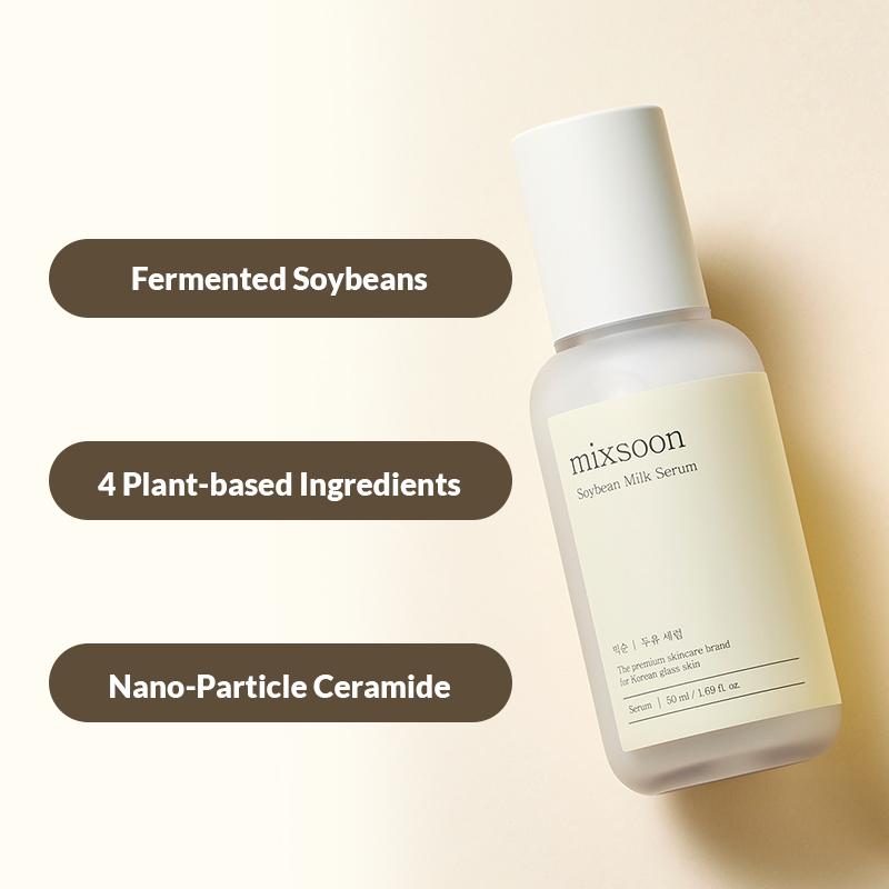 Korean Soybean Milk Serum, Hydrates & Smoothens Dry, Dull Skin with Fermented Soy Proteins