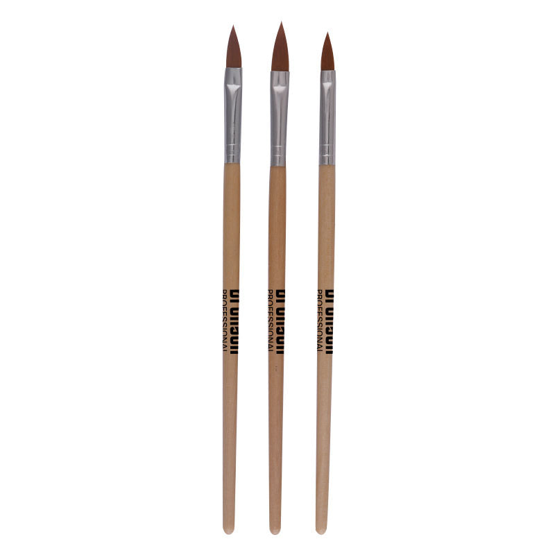 Nail Art Acrylic Brush Set For Liquid And Powder No.6,8,10