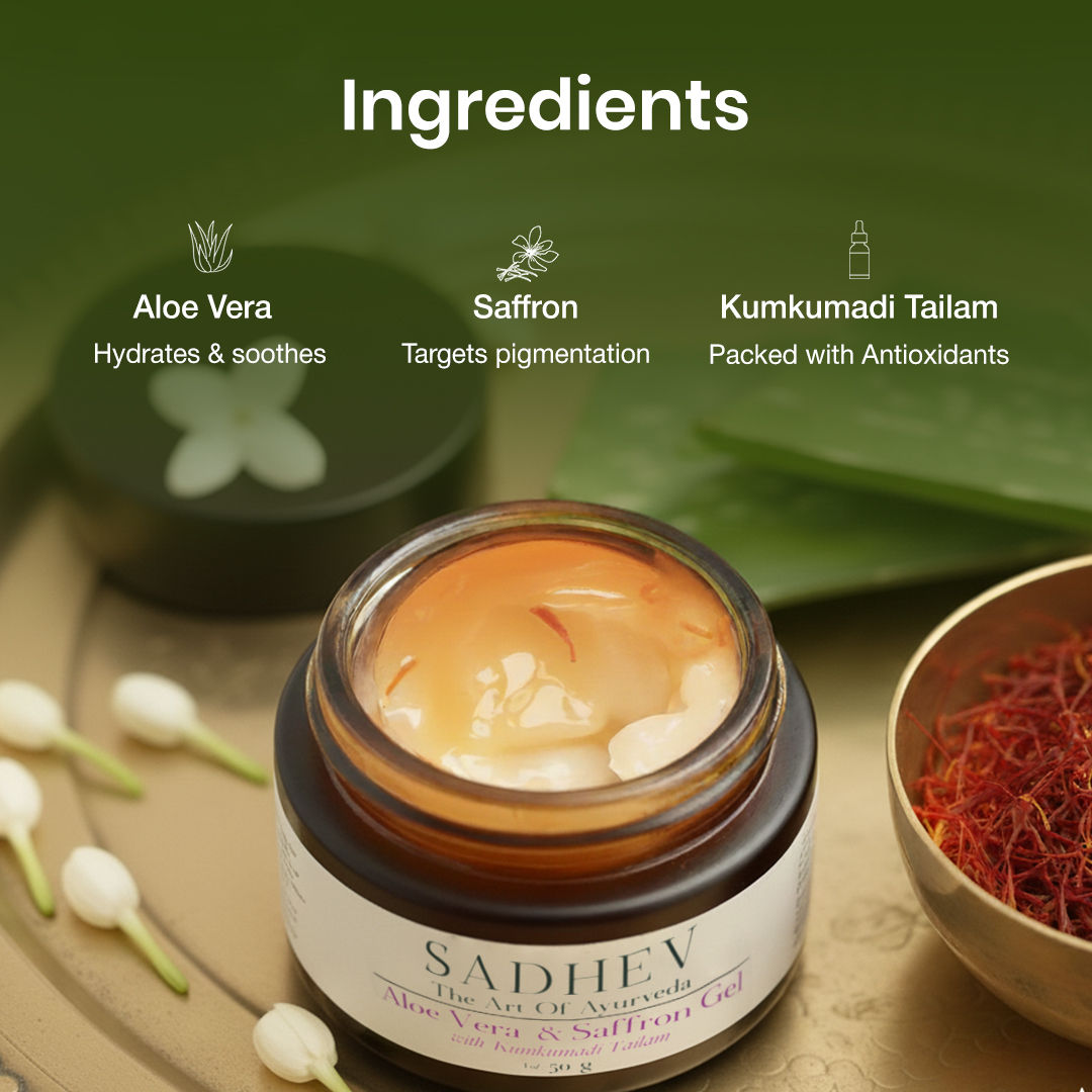 Aloe Vera Gel With Saffron And Kumkumadi Thailam