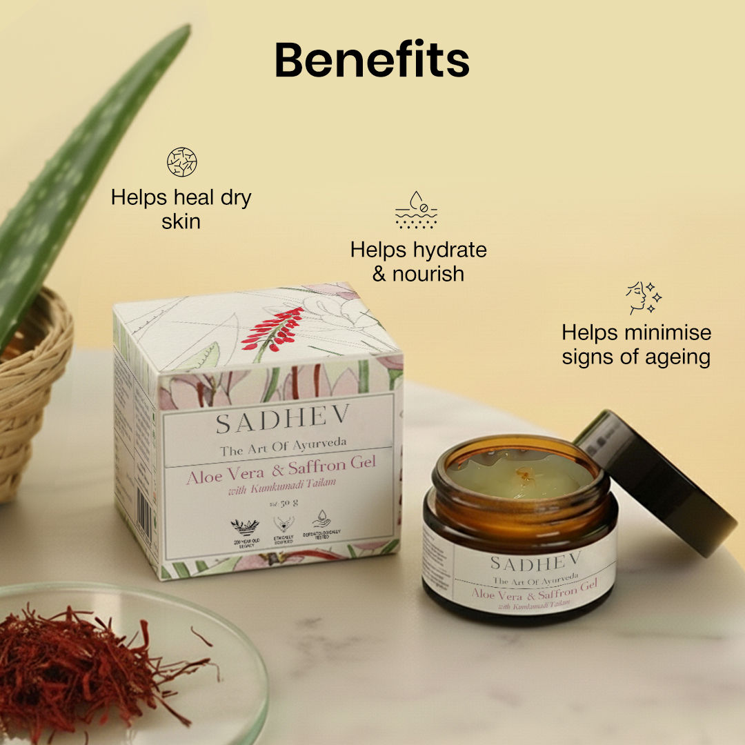 Aloe Vera Gel With Saffron And Kumkumadi Thailam