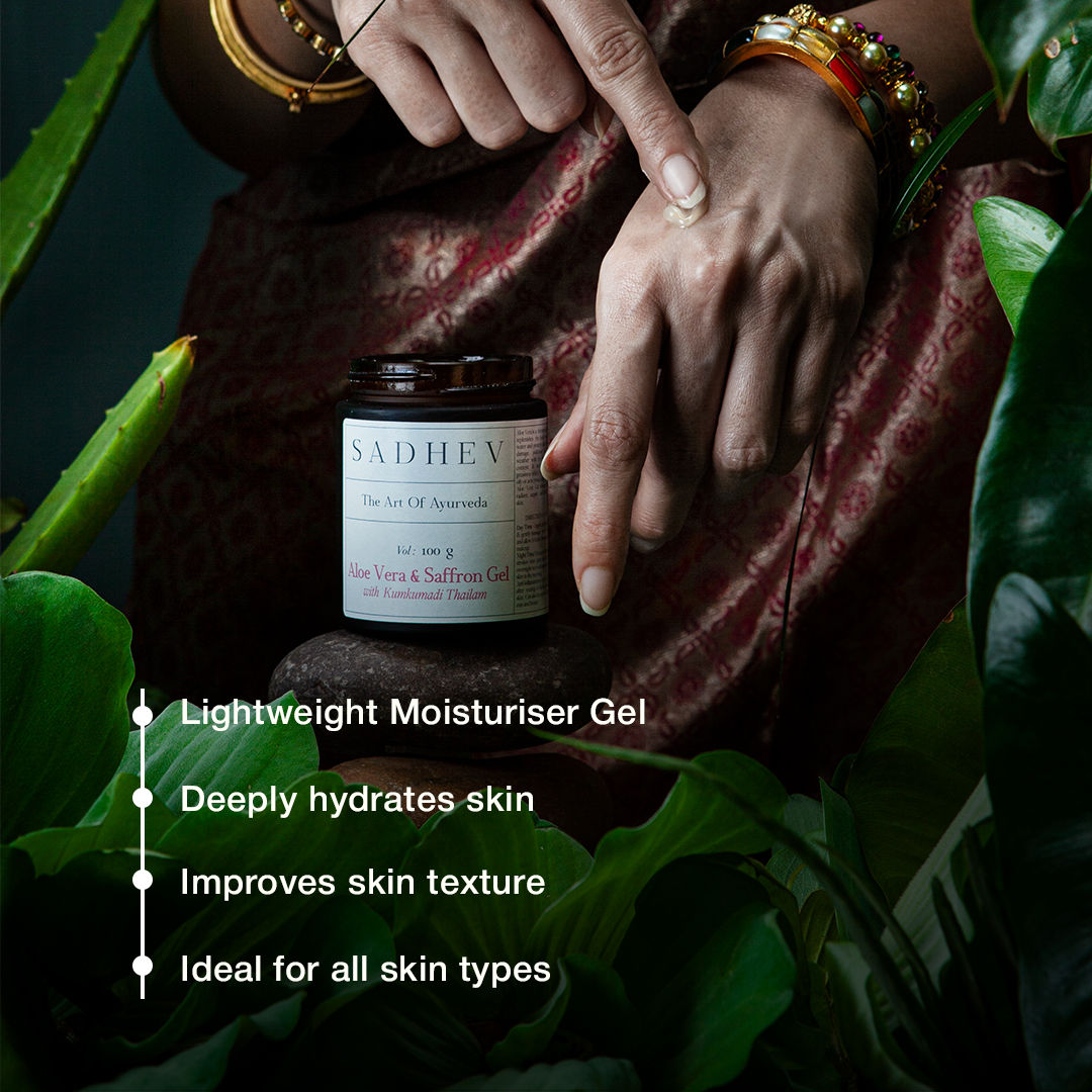 Aloe Vera Gel With Saffron And Kumkumadi Thailam