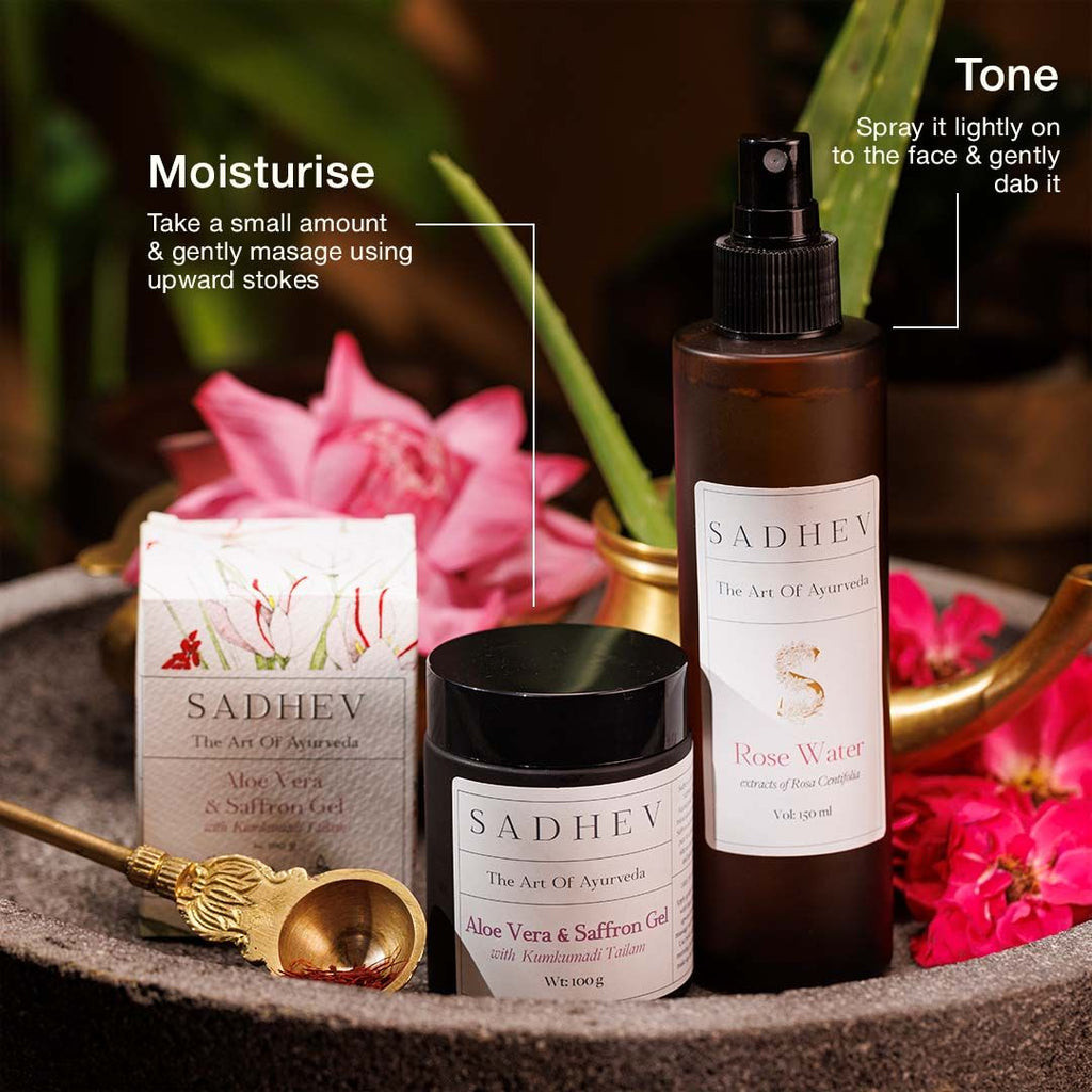 Aloe Vera Gel With Saffron And Kumkumadi Thailam