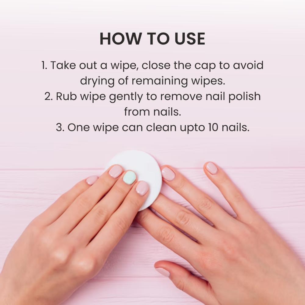 Instant Nail Polish Remover Wipes - 02 Rose