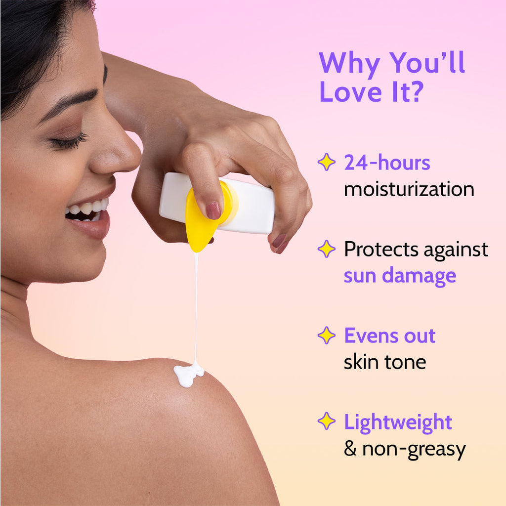 Bright Boost SPF Body Lotion, SPF 50+ PA++++, 24 hours moisturization