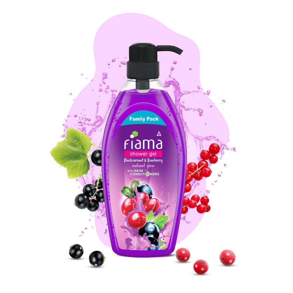 Shower Gel Blackcurrant & Bearberry Body Wash With Skin Conditioners For Radiant Glow