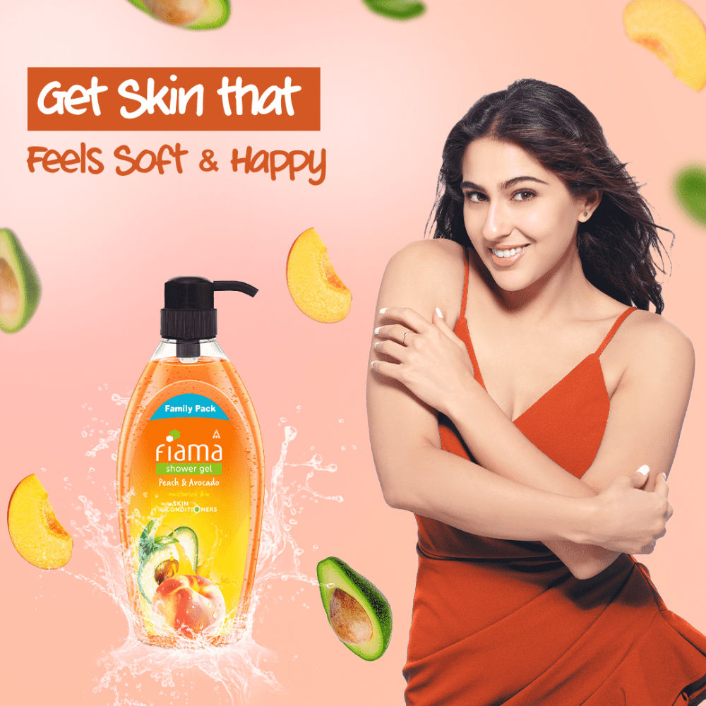 Shower Gel Peach & Avocado Body Wash For Soft Moisturised & Hydrating Skin