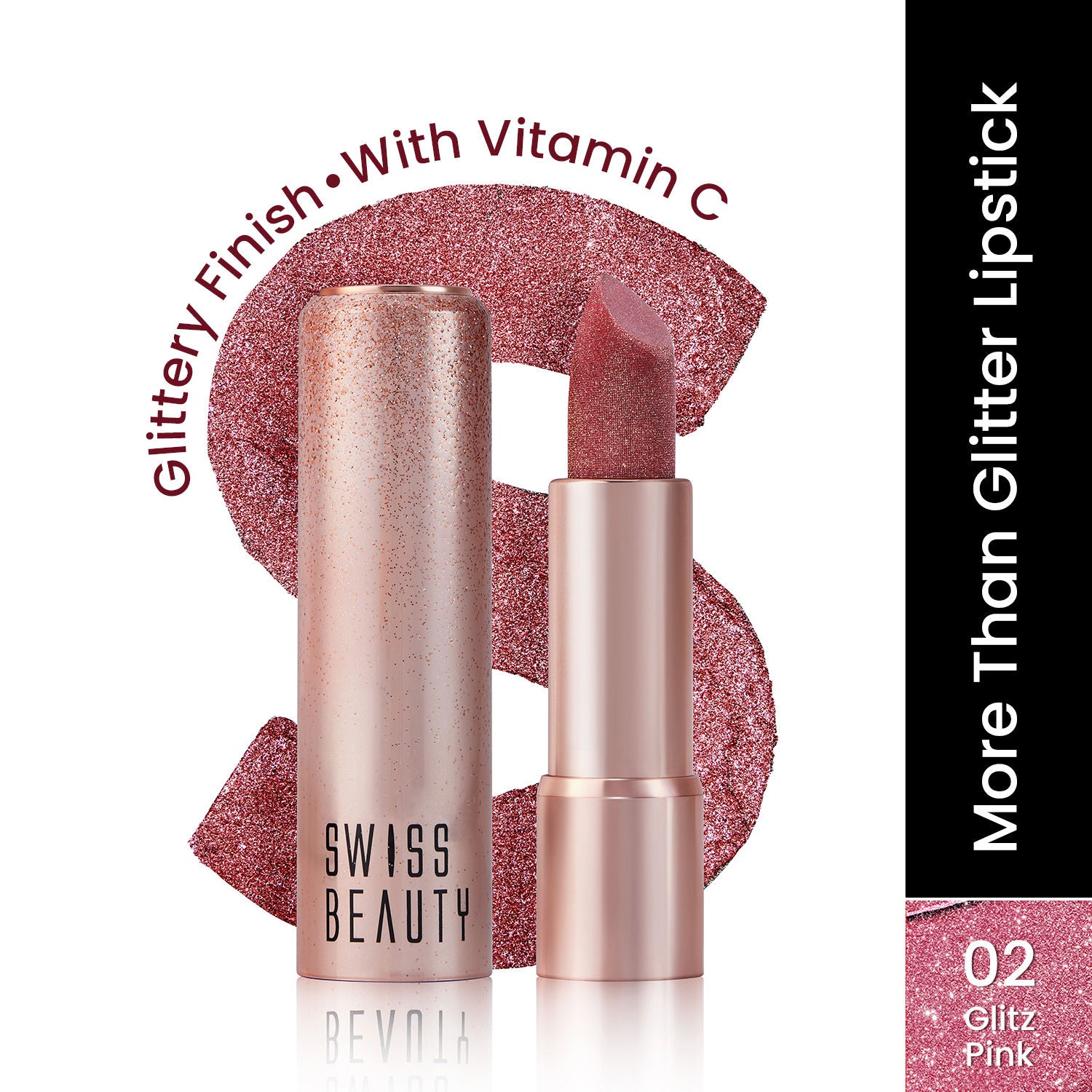 More Than Glitter Lipstick - 2 Glitz Pink