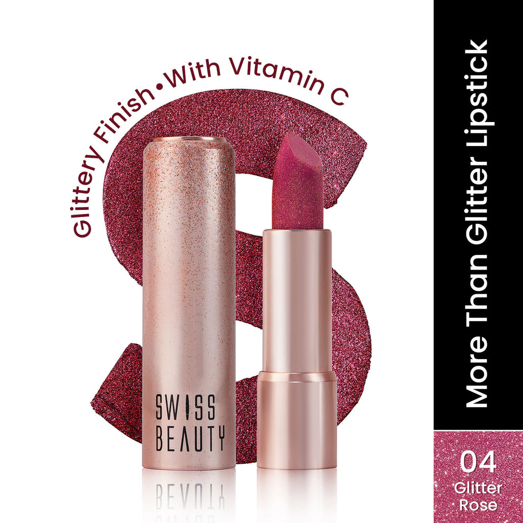 More Than Glitter Lipstick - 4 Glitter Rose