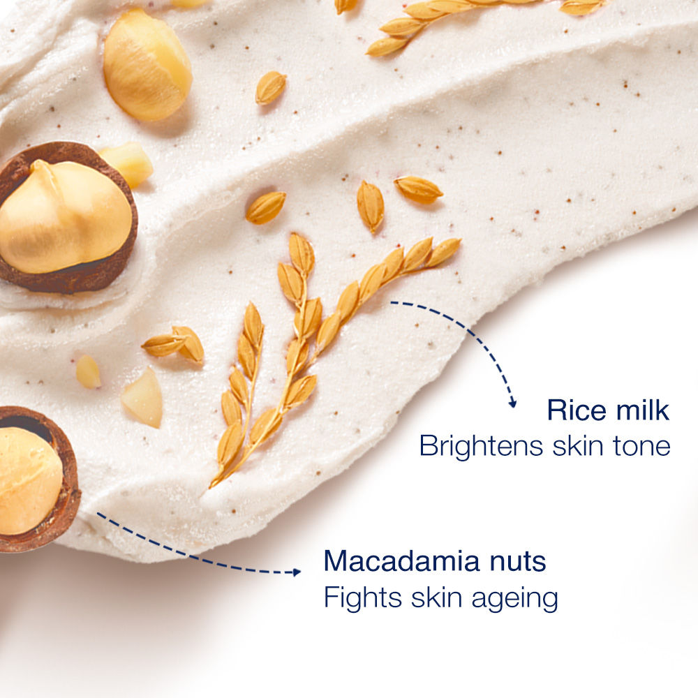 Crushed Macadamia & Rice Milk Moderate Exfoliating Body Scrub