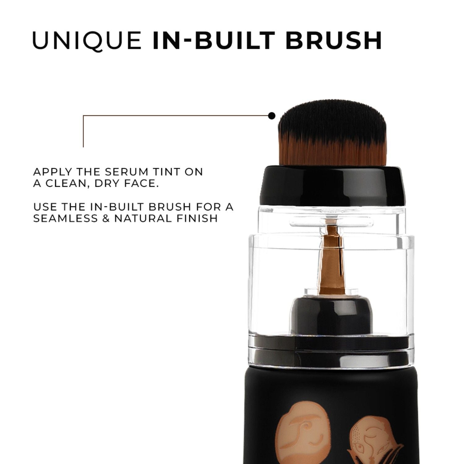 Skip Everything Serum Skin Tint SPF 20, Liquid Foundation for all Skin type, with In-Built Brush, Enriched with Vitamin E for anti-ageing benefits