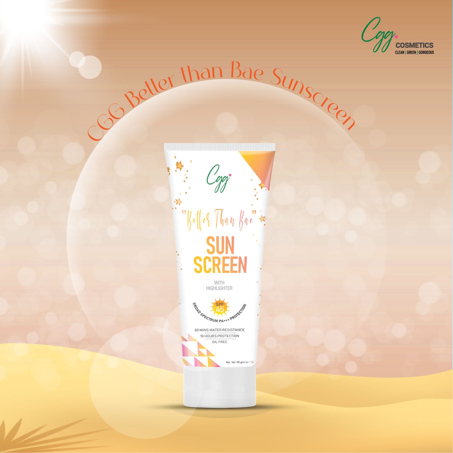 Suncreen SPF 45 + FREE CGG cosmetics Hand cream SPF 45