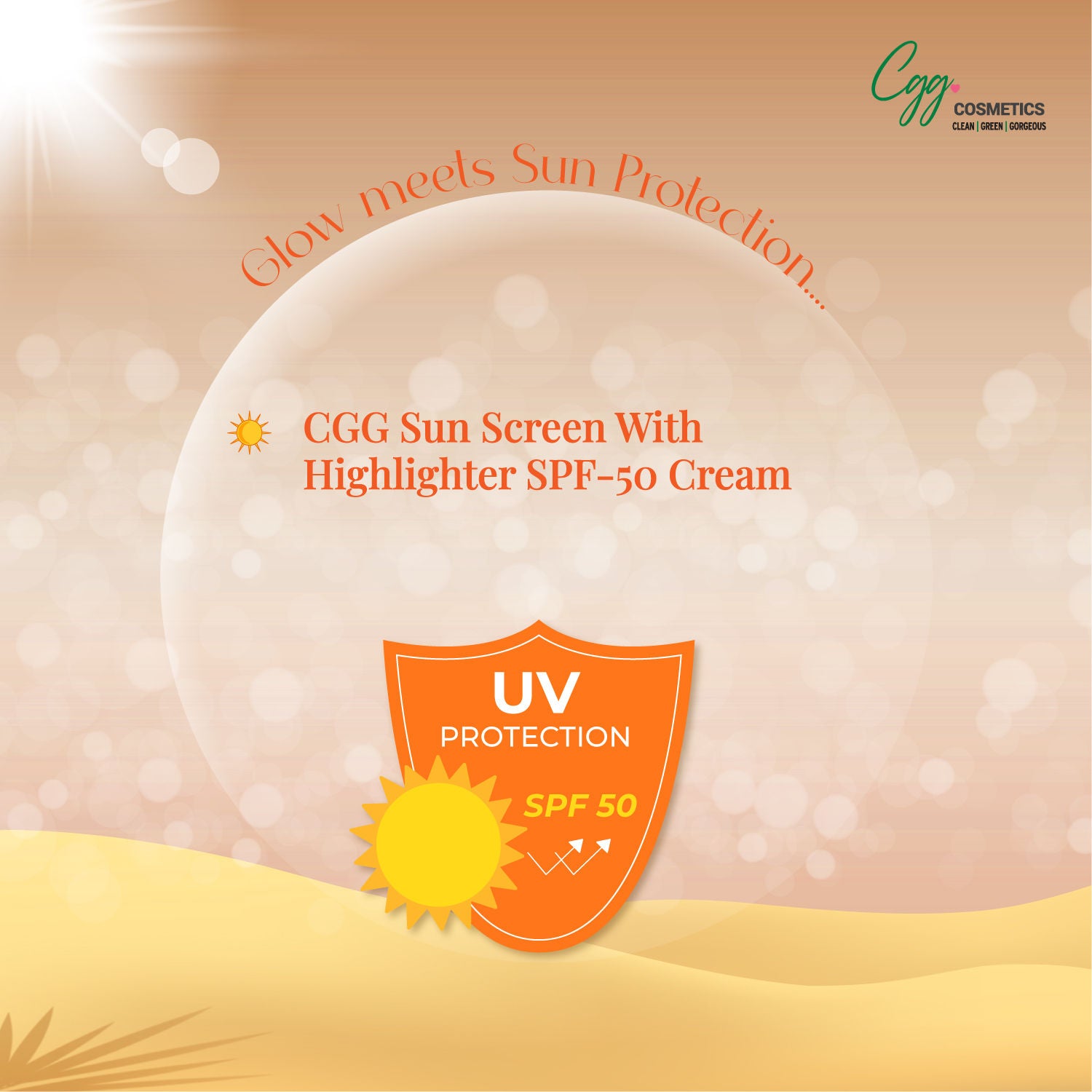 Suncreen SPF 45 + FREE CGG cosmetics Hand cream SPF 45