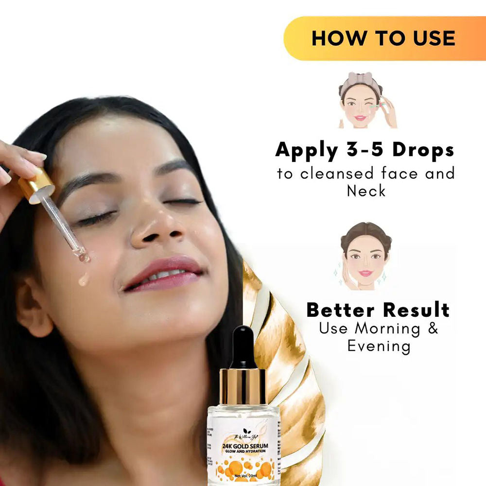 24K Gold Serum For Glow And Hydration Water Based