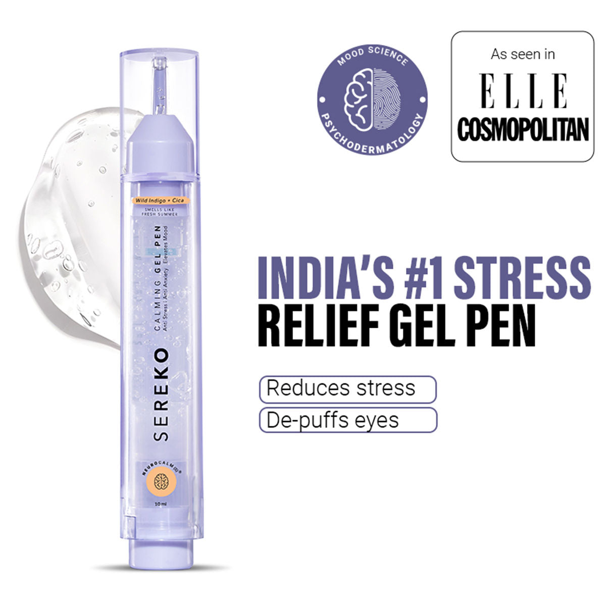 Gel Pen Under Eye Cream for Dark Circles, Puffiness, Stress Relief