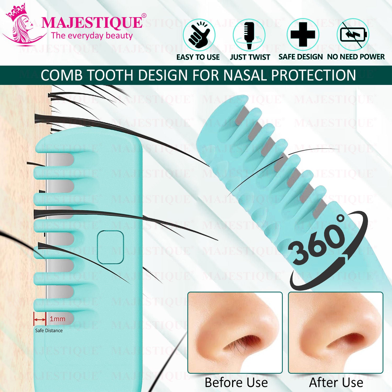Nasal Hair Trimmers With Safety Scissor