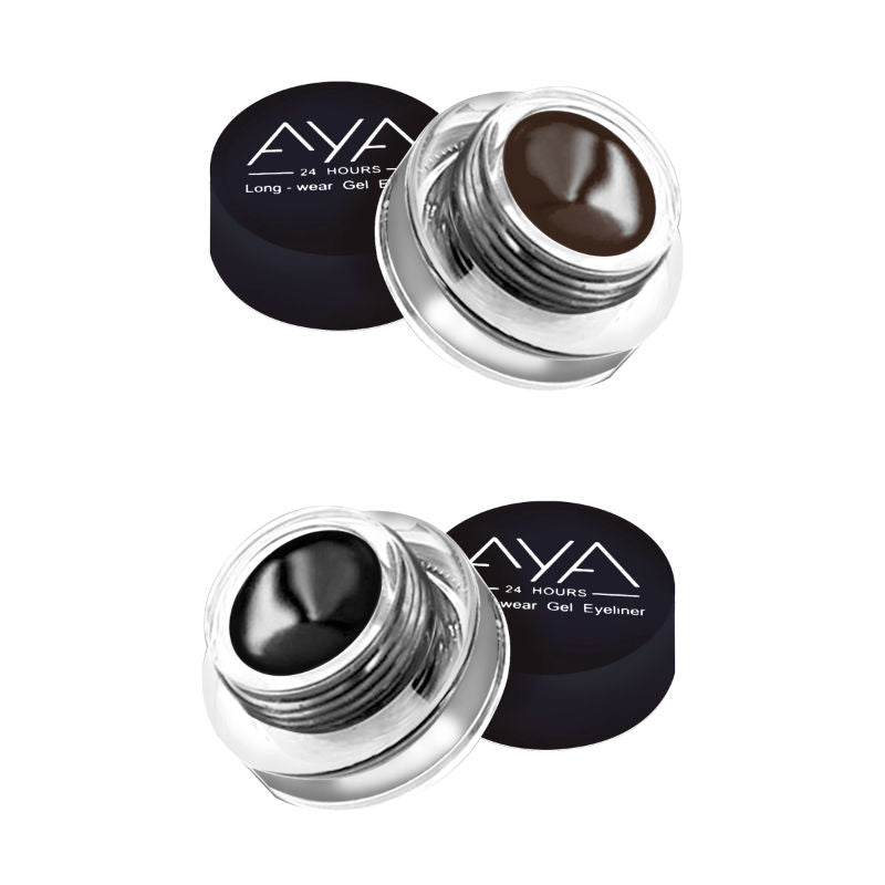 Long Wear Gel Eyeliner Smudge Proof & Waterproof (Black And Brown)