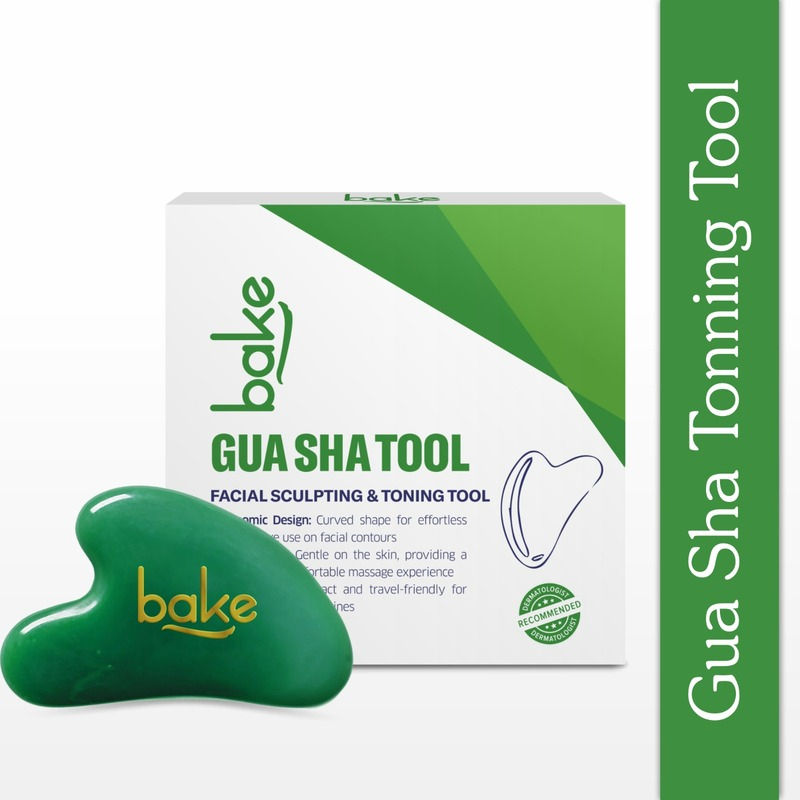 Jade Gua Sha Stone Face Massager Tool for Reducing Fine Lines & Wrinkles and Eye Puffiness