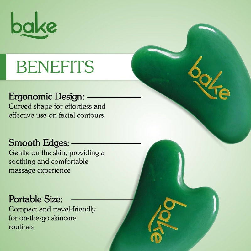 Jade Gua Sha Stone Face Massager Tool for Reducing Fine Lines & Wrinkles and Eye Puffiness