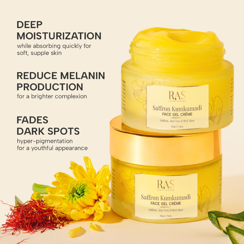 Saffron Kumkumadi Face Gel Creme With Aloevera & Red Algae