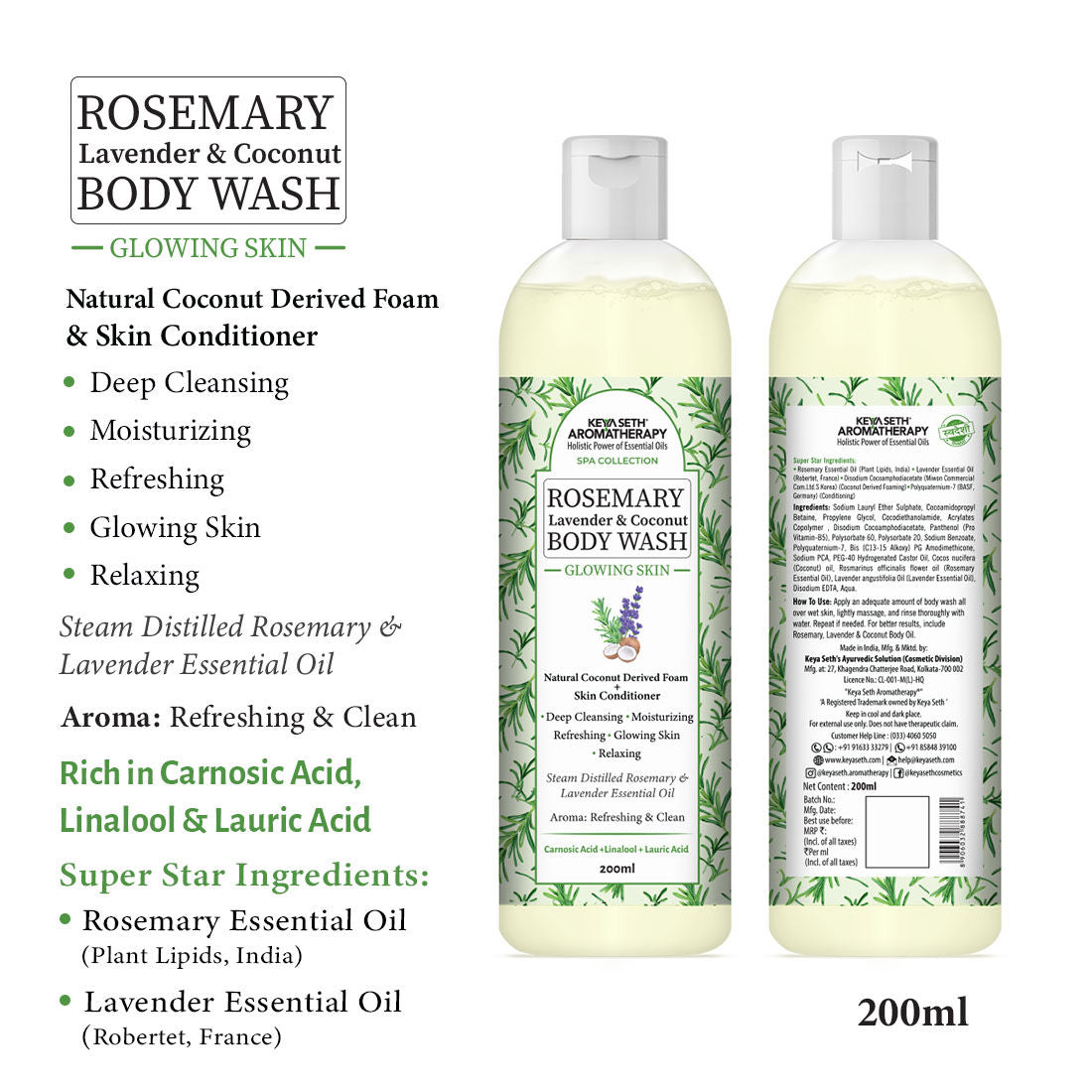 Rosemary Lavender Coconut Body Wash