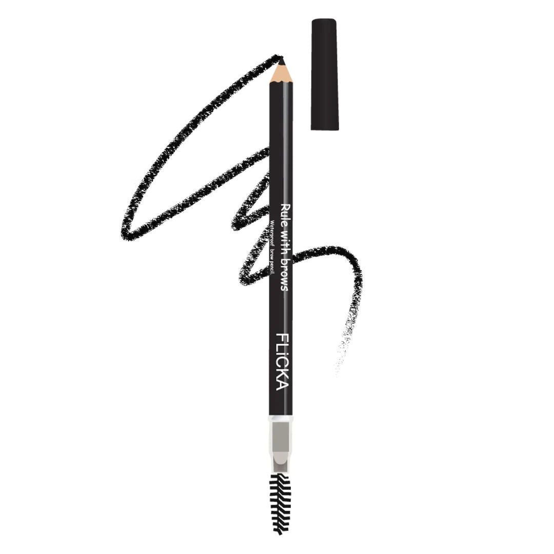 Rule With Brows Eyebrow Pencil Long Lasting Waterproof & Smudgeproof Buildable Color - Black