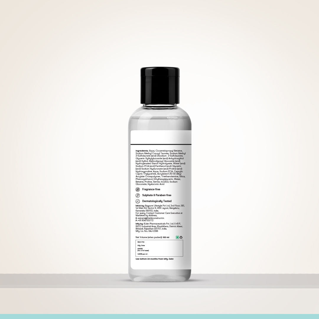 Hydrating Face Wash, 0.5% Amino Acids + 0.1% Hyaluronic Acid, Deeply Cleanses & Hydrates