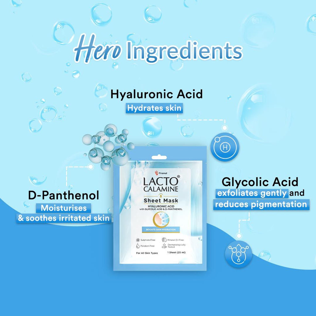 Hyaluronic Acid Face Serum Sheet Mask for Intense Hydration Refreshing Plumpy & Dewy Skin
