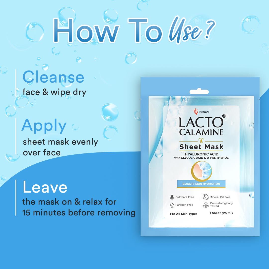 Hyaluronic Acid Face Serum Sheet Mask for Intense Hydration Refreshing Plumpy & Dewy Skin