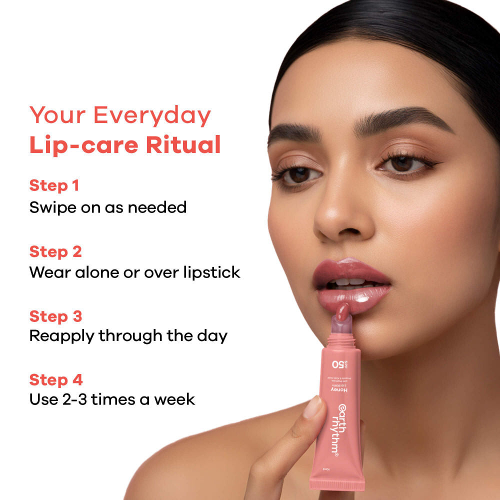 Honey Lip Balm Spf 50 Brightens Lips With Propolis, Peptides & Kojic Acid