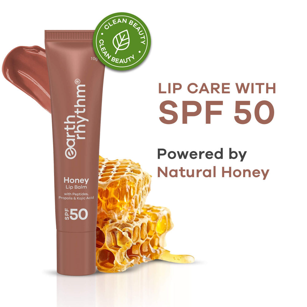 Honey Lip Balm Spf 50 Brightens Lips With Propolis, Peptides & Kojic Acid - Hazelnut