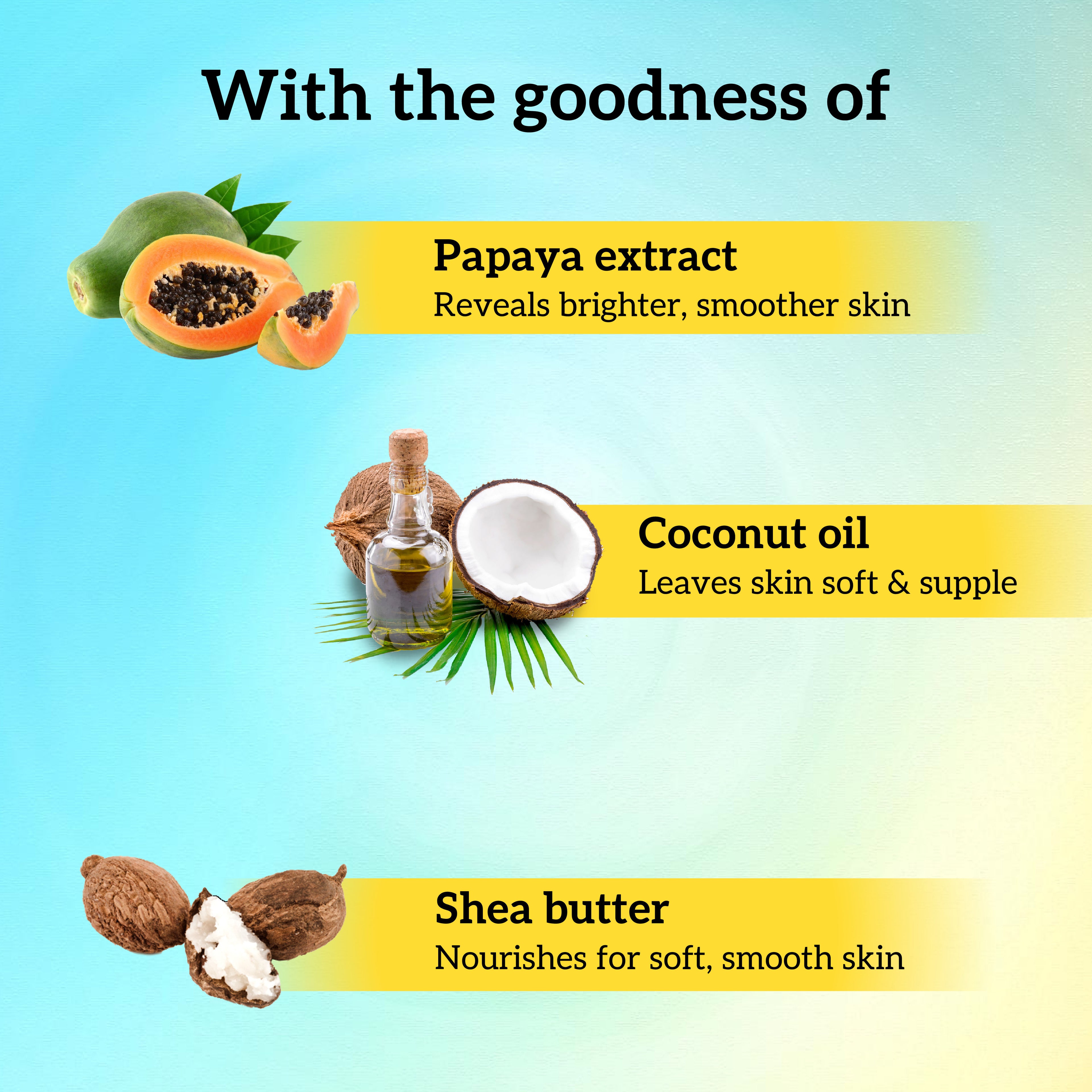 Papaya & Coconut Soap For Brightening & Cleansing with Papaya Extract, Shea Butter & Coconut