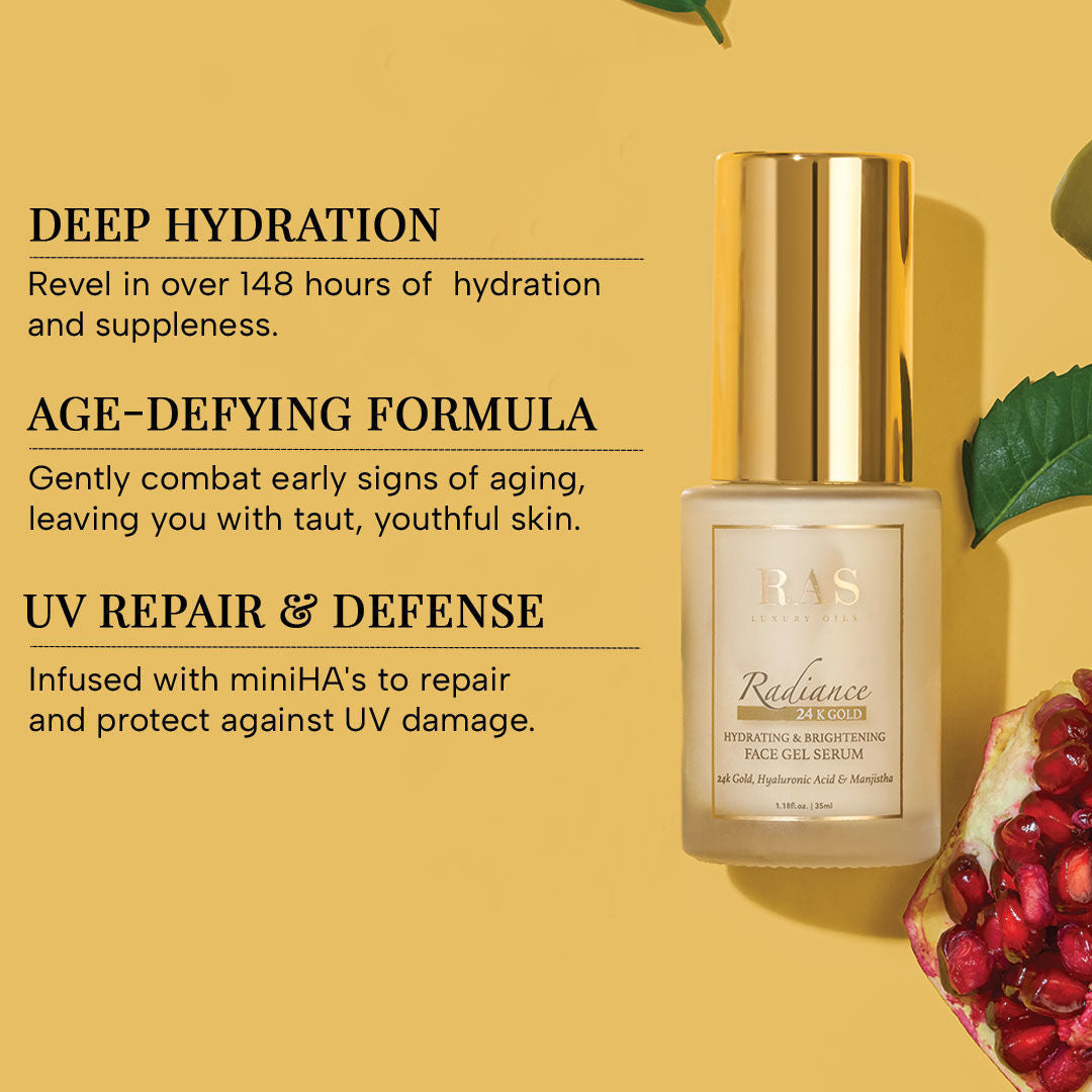 Radiance 24k Gold Hydrating & Brightening Face Gel Serum