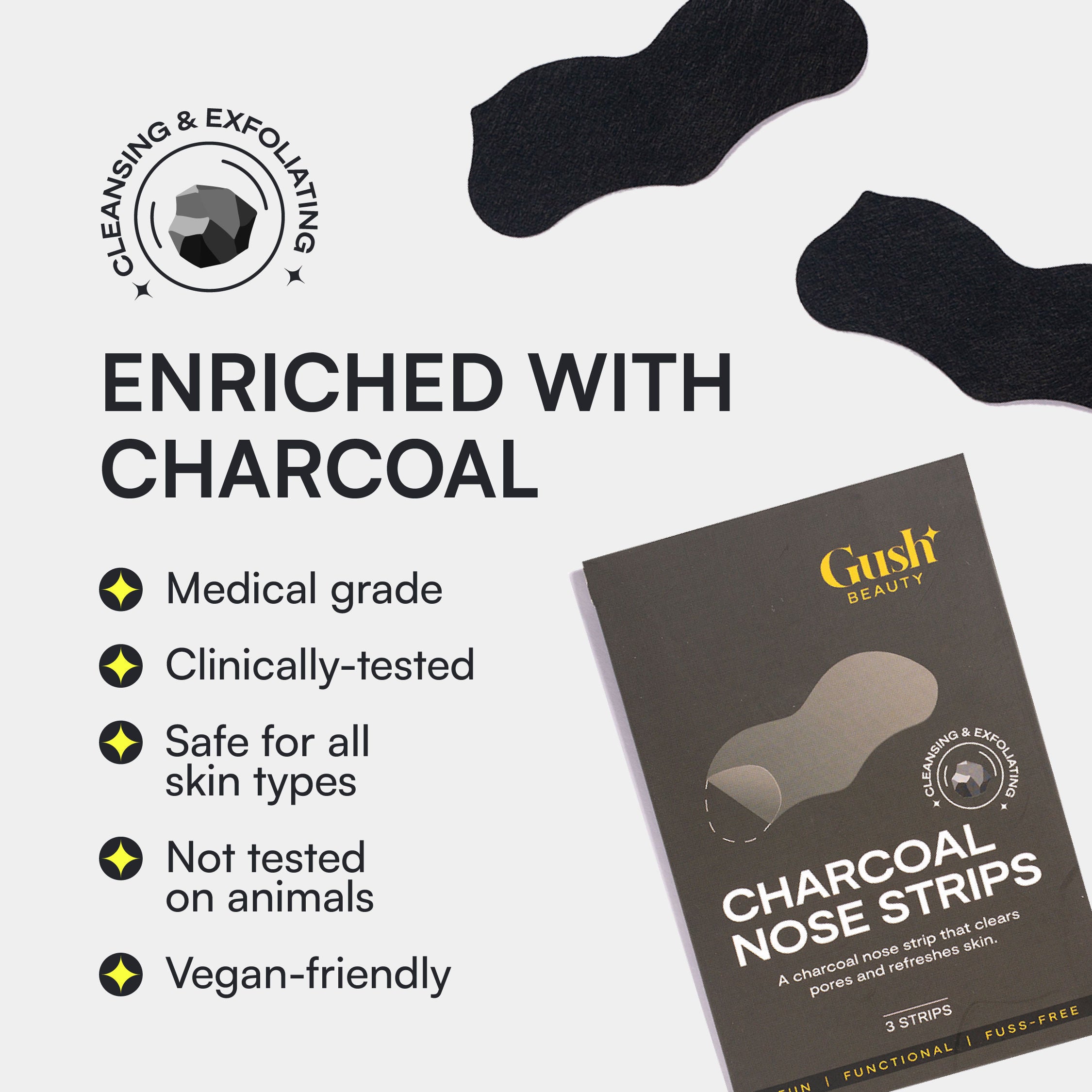 Nose Pore Patches - Charcoal