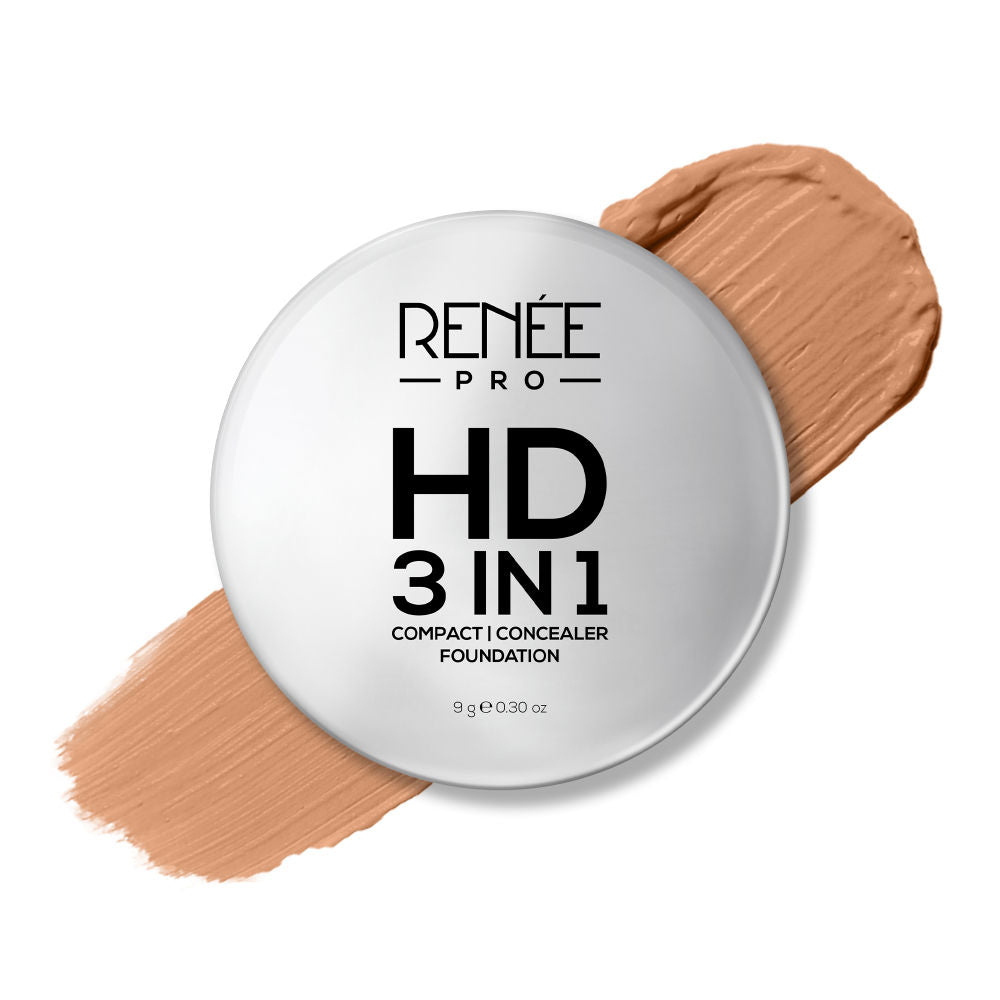 Pro HD 3-IN-1 Compact Works as Concealer, Foundation & Powder With SPF 20 - Miel