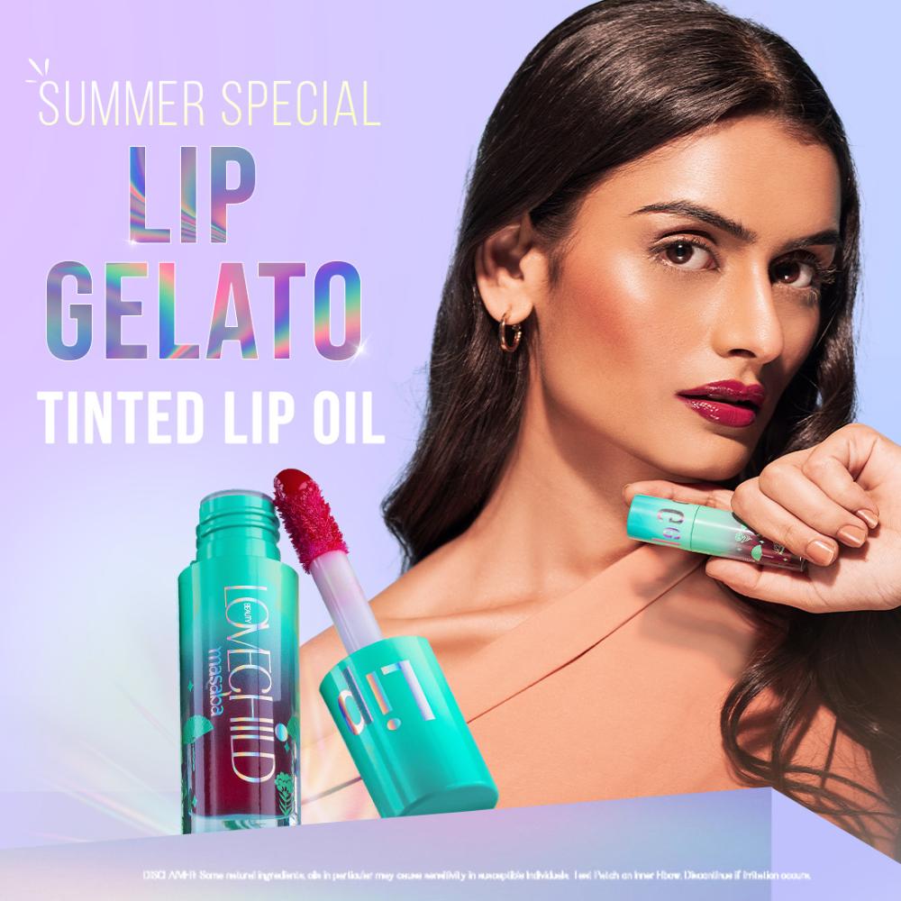 Lip Gloss Oil, Tinted Lip Gelato Enriched with Jojoba Oil & Shea Butter