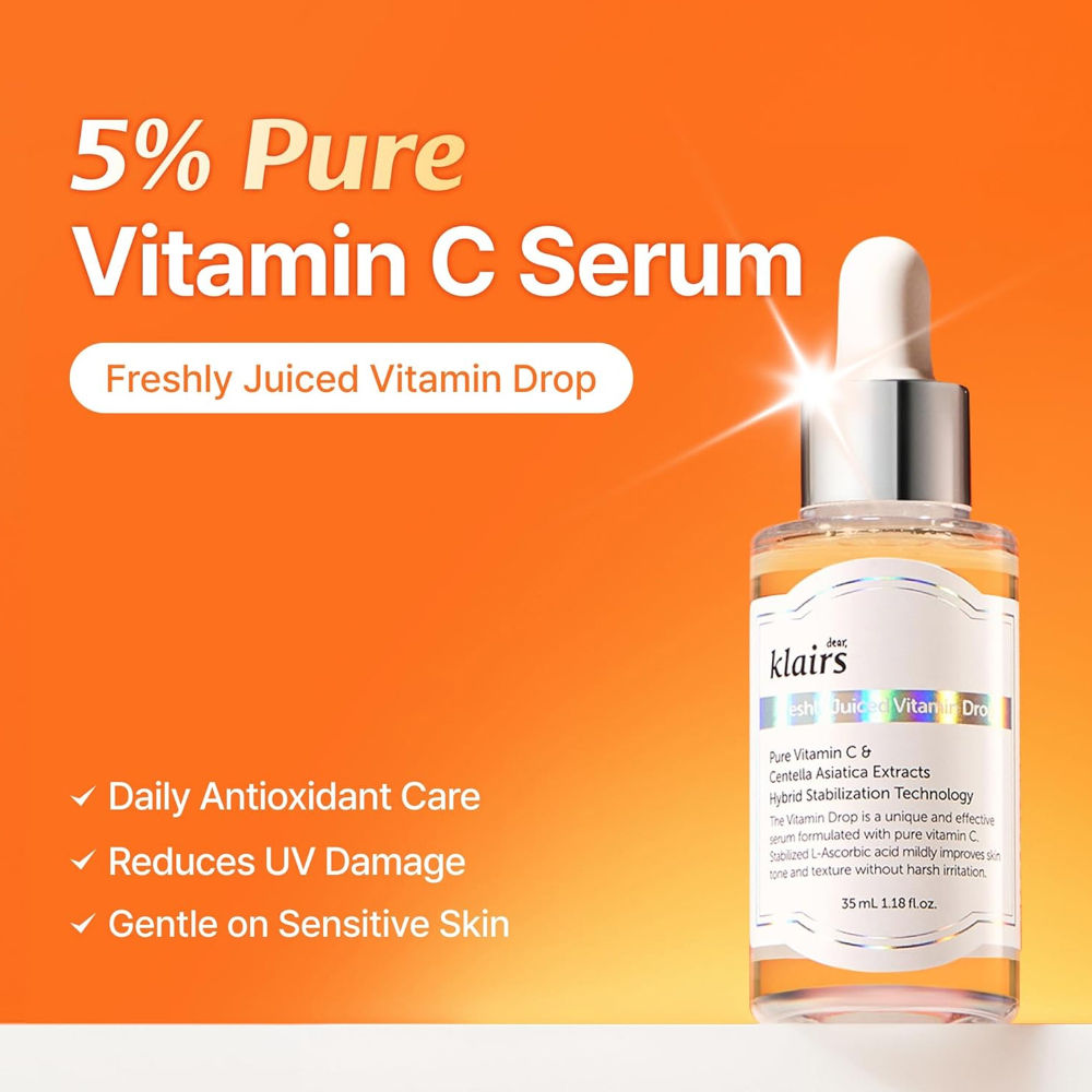Freshly Juiced Vitamin Drop - 5% Pure Vitamin C Serum Fades Dark Spots & Hyperpigmentation