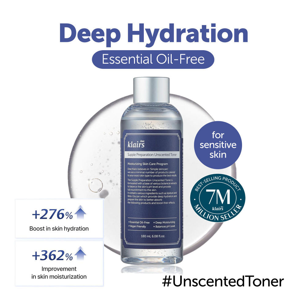 Supple Preparation Unscented Toner, Bestselling Moisturizing Korean Toner For Sensitive Skin