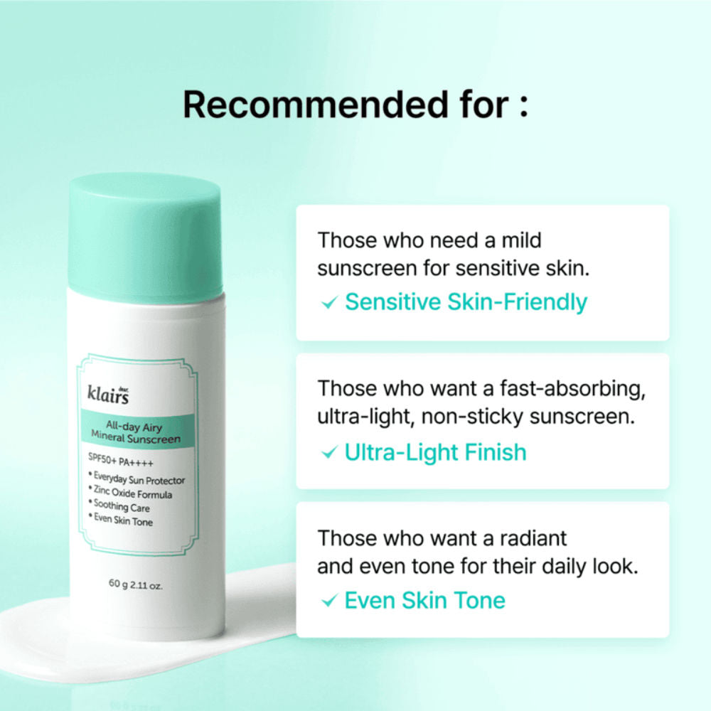 All-Day Airy Mineral Sunscreen SPF50+ PA++++