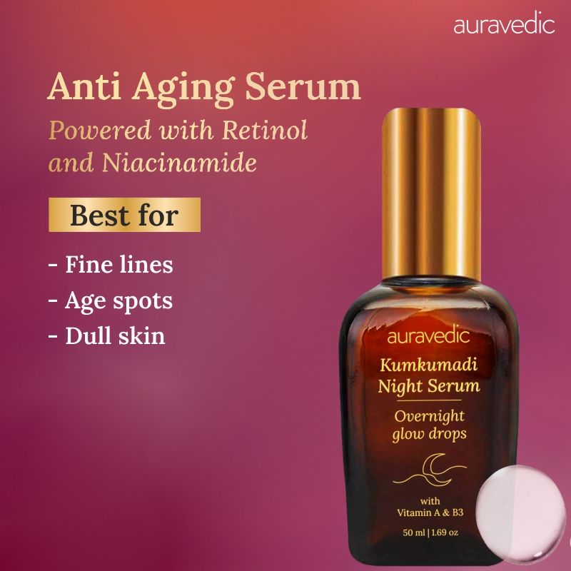 Kumkumadi Tailam Night Serum Kumkumadi Face Serum With Kumkumadi Oil For Anti Aging Glow